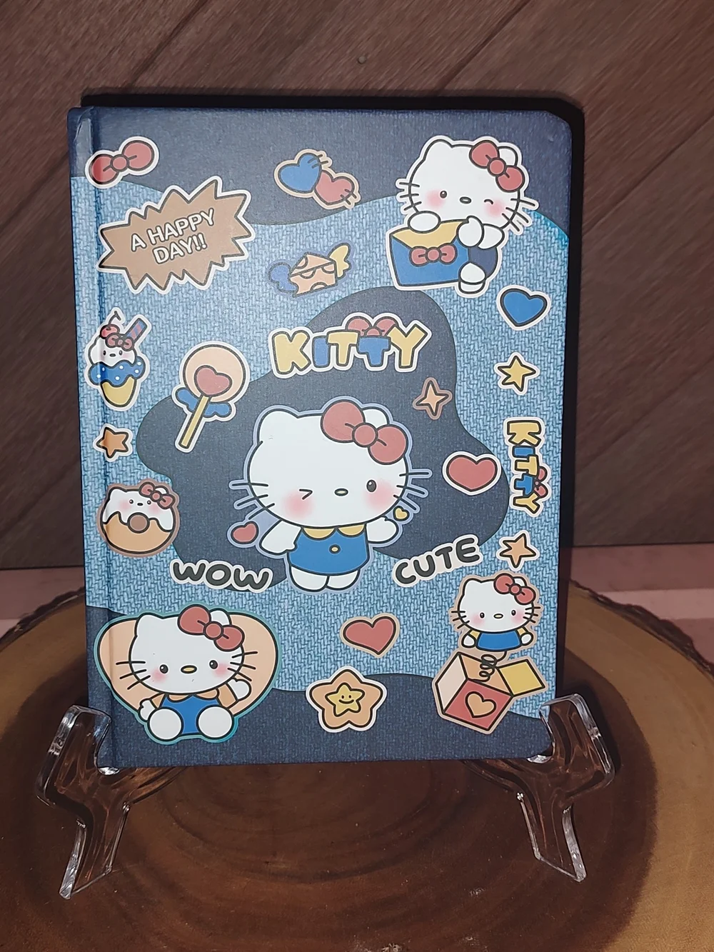New! Hello Kitty Blue Cute Notebook
